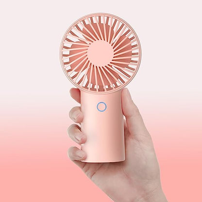Handheld Mini Fan [20Hrs Cooling] USB Rechargeable 4000mAh Portable Fan, Battery Operated Hand Fan for Travel/Makeup/Eyelash/Face/Summer-Blue